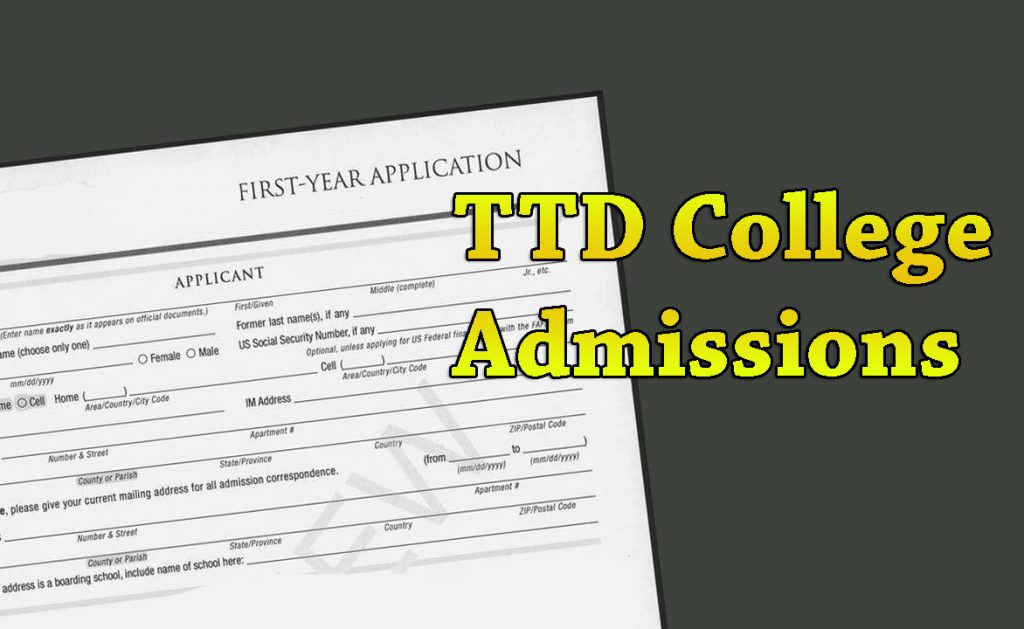 TTD Degree College Admissions